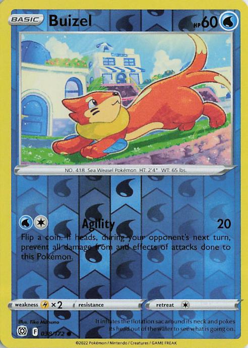 Buizel - Brilliant Stars 038/172 (Reverse Holo)