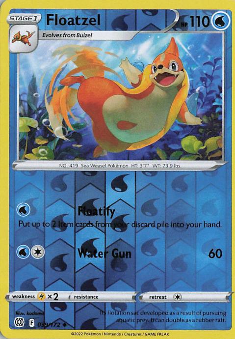 Floatzel - Brilliant Stars 040/172 (Reverse Holo)