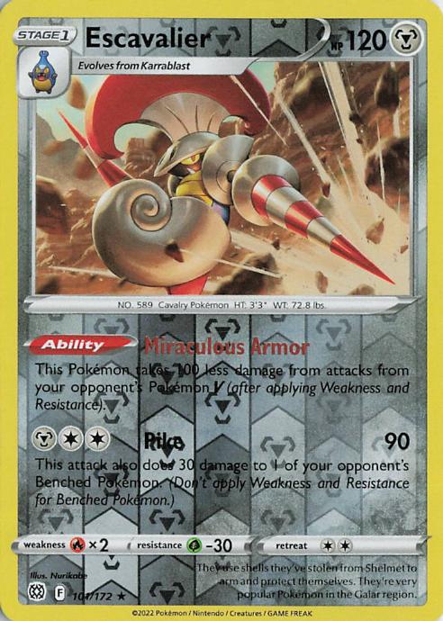 Escavalier - Brilliant Stars 108/172 (Reverse Holo)