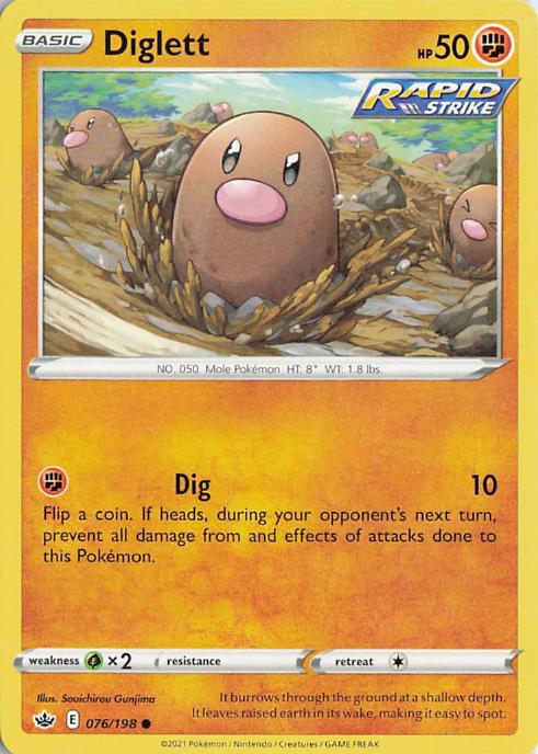 Diglett - Chilling Reign 076/198