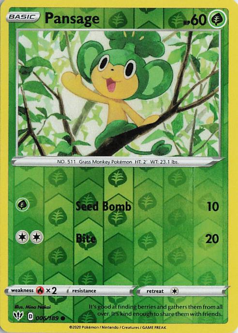 Pansage - Darkness Ablaze 006/189 (Reverse Holo)