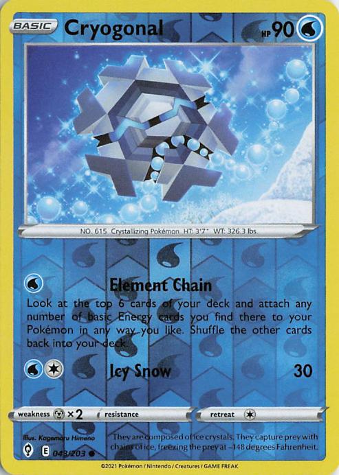 Cryogonal - Evolving Skies 045/203 (Reverse Holo)