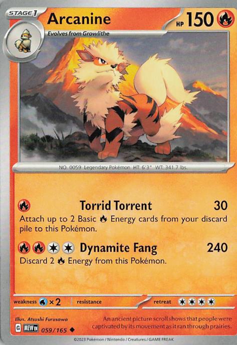 Arcanine - Pokemon 151 059/165