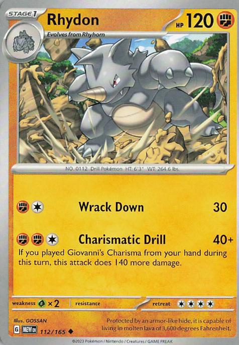 Rhydon - Pokemon 151 112/165