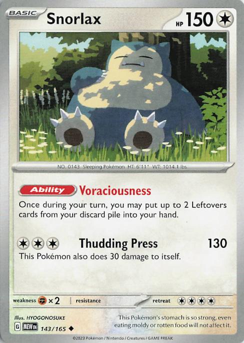 Snorlax - Pokemon 151 143/165