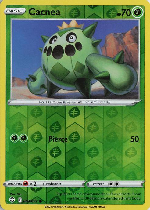 Cacnea - Shining Fates 004/072 (Reverse Holo)