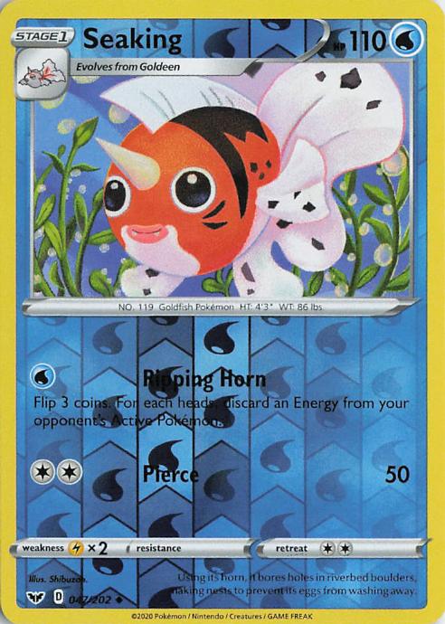 Seaking - Sword & Shield 047/202 (Reverse Holo)