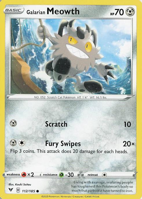 Galarian Meowth - Vivid Voltage 112/185