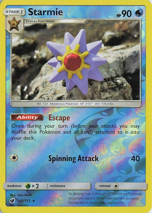 Starmie - Crimson Invasion 16/111 (Reverse Holo)
