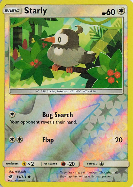 Starly - Crimson Invasion 81/111 (Reverse Holo)