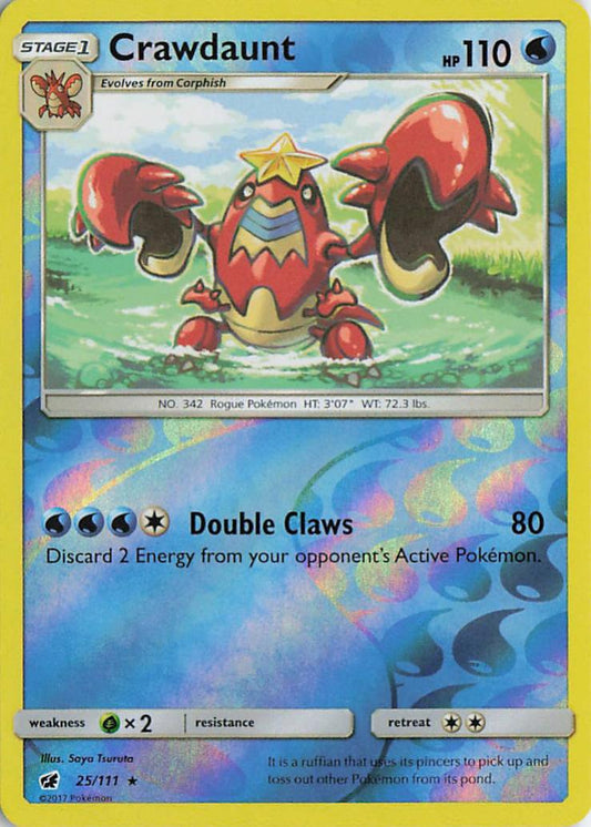 Crawdaunt - Crimson Invasion 25/111 (Reverse Holo)
