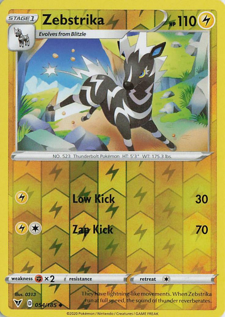 Zebstrika - Vivid Voltage 054/185 (Reverse Holo)