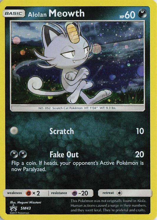 Alolan Meowth - SM Black Star Promo SM43 (Holo)