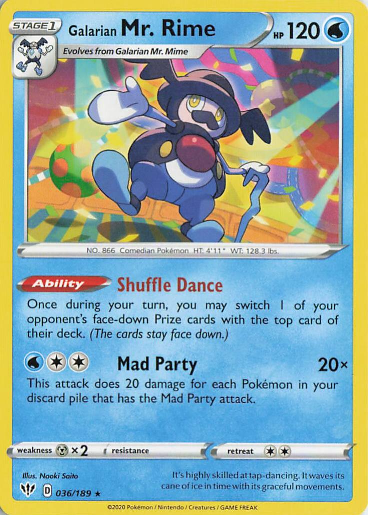 Galarian Mr. Rime - Darkness Ablaze 036/189 (Holo)