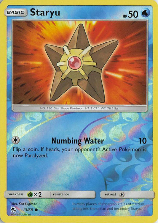 Staryu - Hidden Fates 13/68 (Reverse Holo)