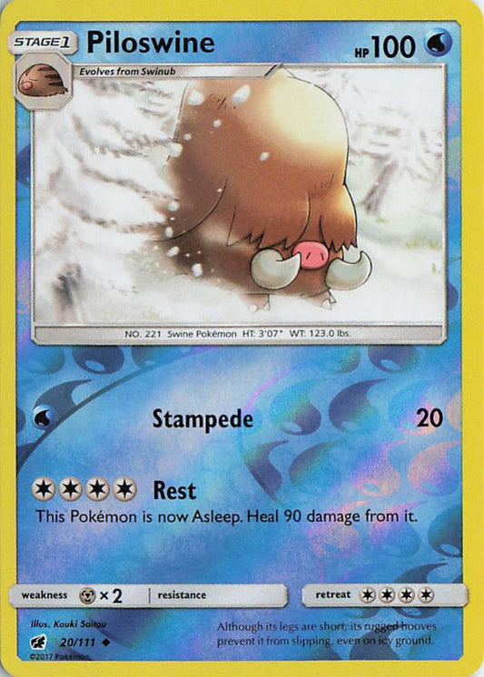 Piloswine - Crimson Invasion 20/111 (Reverse Holo)