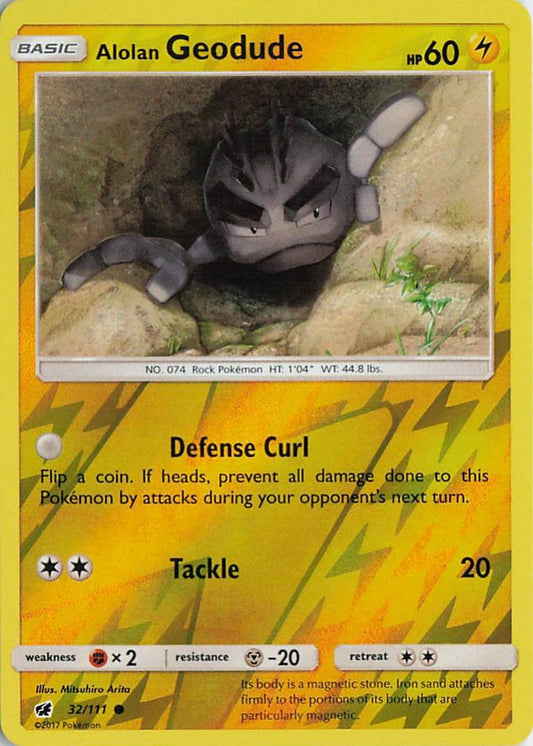 Alolan Geodude - Crimson Invasion 32/111 (Reverse Holo)