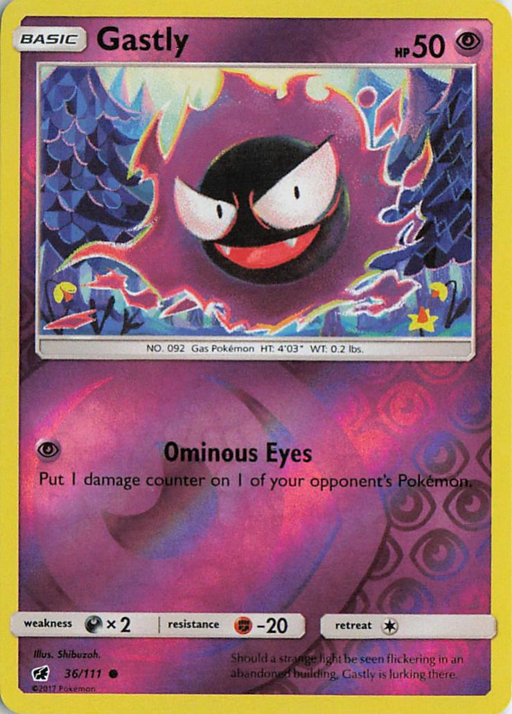 Gastly - Crimson Invasion 36/111 (Reverse Holo)
