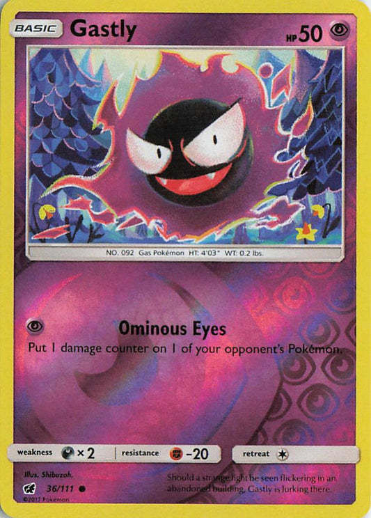 Gastly - Crimson Invasion 36/111 (Reverse Holo)