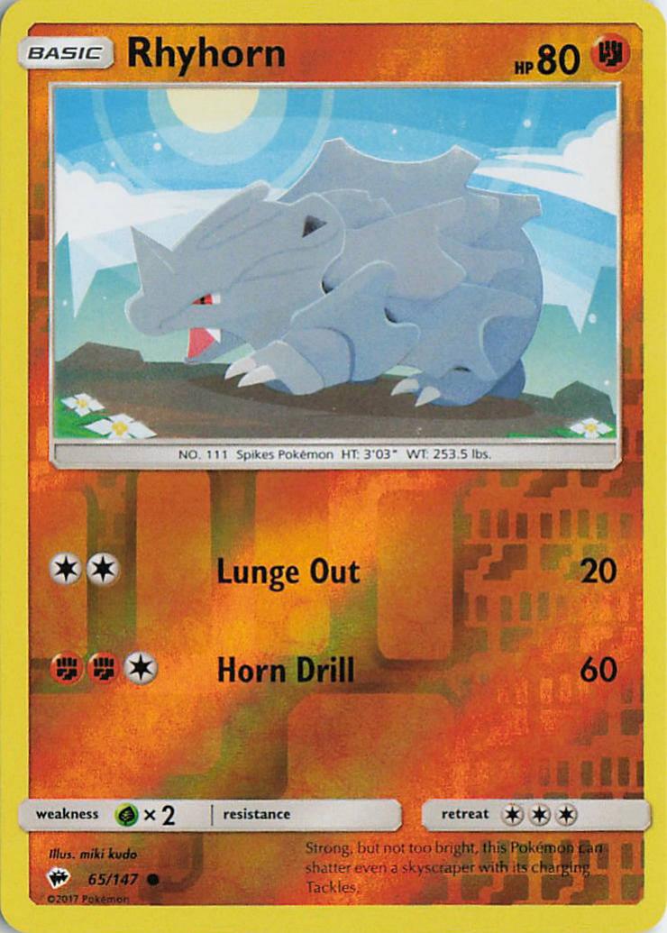 Rhyhorn - Burning Shadows 65/147 (Reverse Holo)