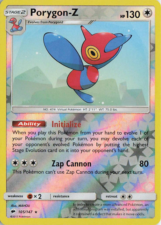 Porygon-Z - Burning Shadows 105/147 (Reverse Holo)