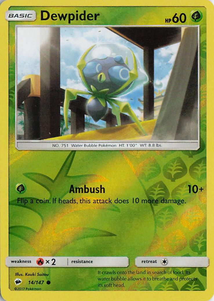 Dewpider - Burning Shadows 14/147 (Reverse Holo)