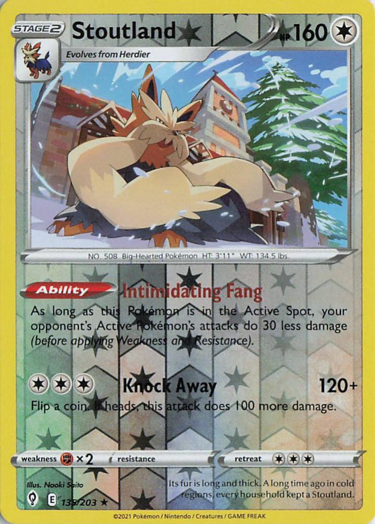 Stoutland - Evolving Skies 136/203 (Reverse Holo)
