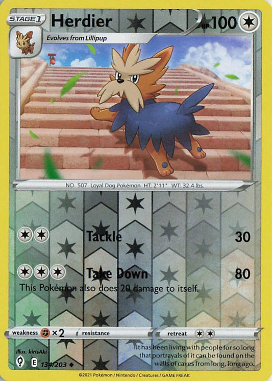 Herdier - Evolving Skies 134/203 (Reverse Holo)