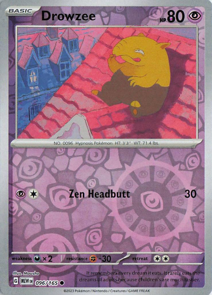 Drowzee - Pokemon 151 96/165 (Reverse Holo)