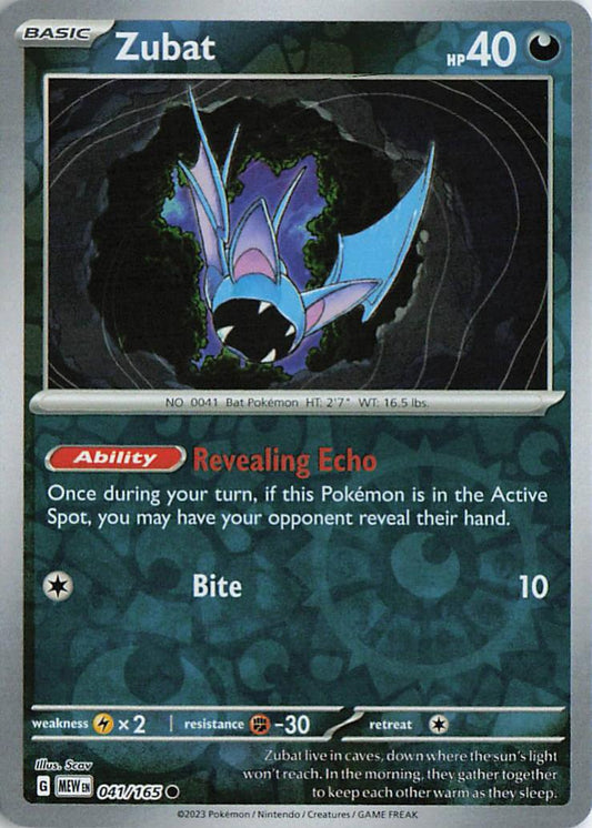 Zubat - Pokemon 151 41/165 (Reverse Holo)