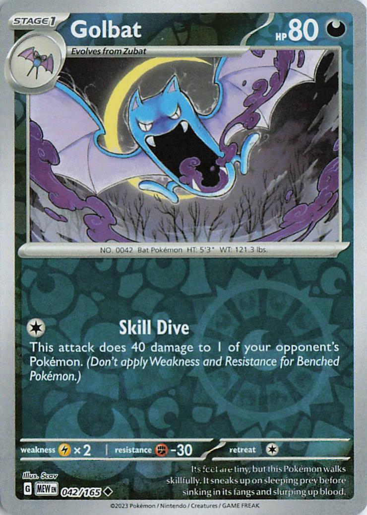 Golbat - Pokemon 151 42/165 (Reverse Holo)
