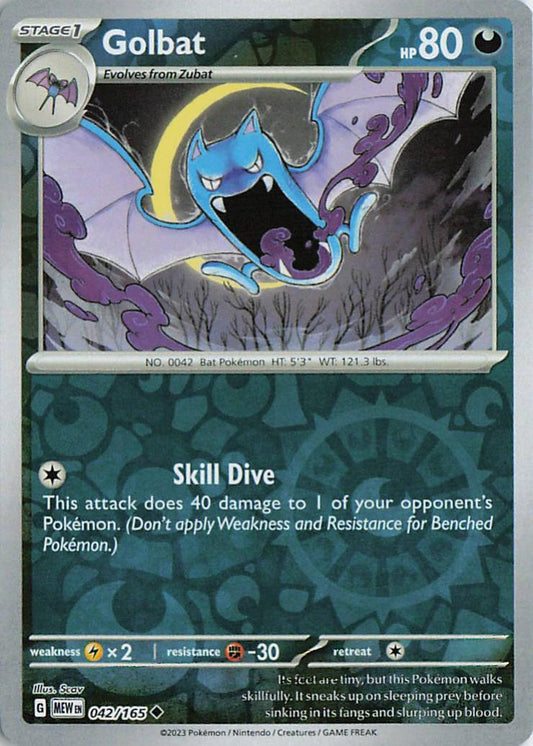 Golbat - Pokemon 151 42/165 (Reverse Holo)