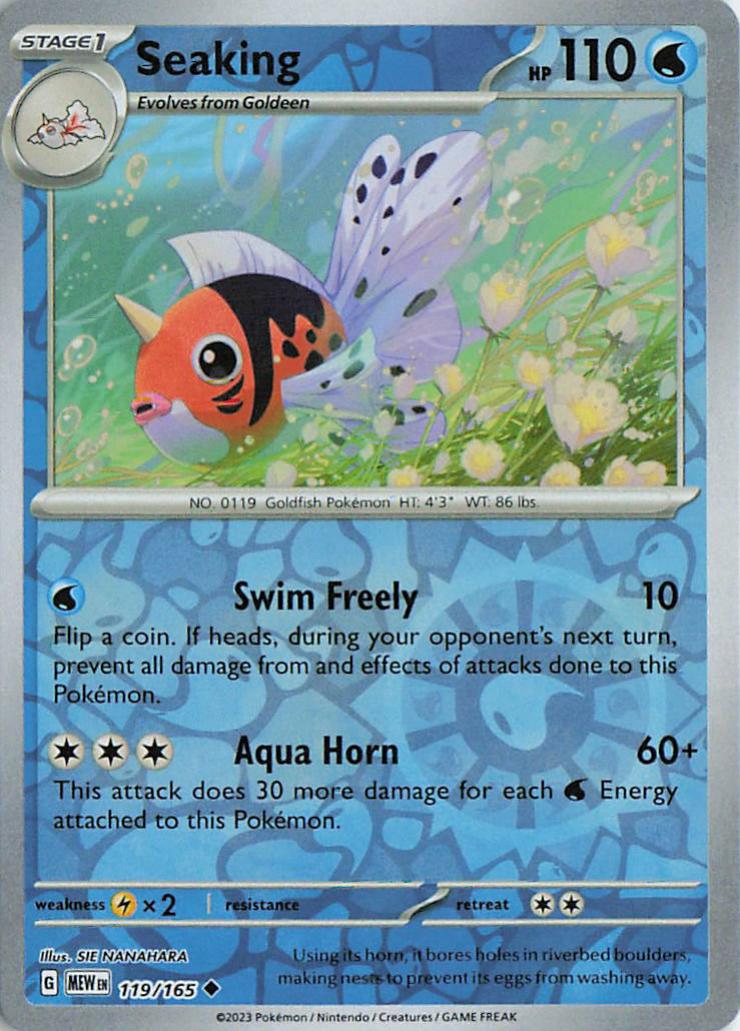 Seaking - Pokemon 151 119/165 (Reverse Holo)