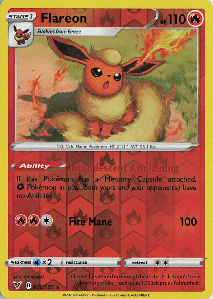 Flareon - Vivid Voltage 026/185 (Holo)