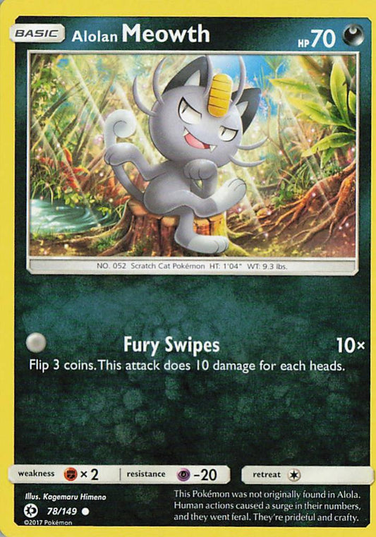 Alolan Meowth - Sun & Moon 78/149