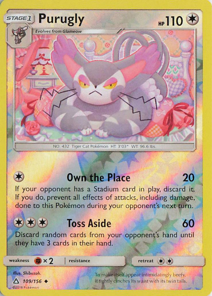 Purugly - Ultra Prism 109/156 (Reverse Holo)