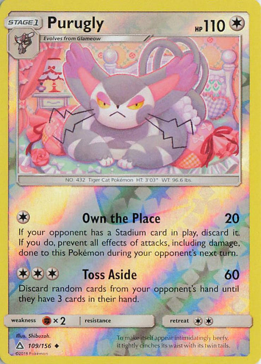 Purugly - Ultra Prism 109/156 (Reverse Holo)