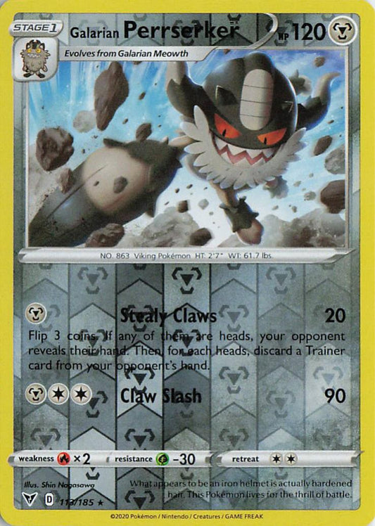 Galarian Perrserker - Vivid Voltage 114/185 (Reverse Holo)
