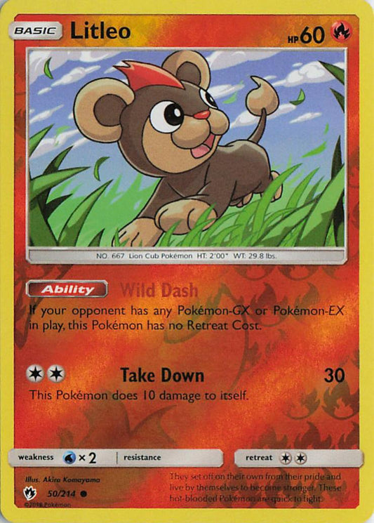 Litleo - Lost Thunder 50/214 (Reverse Holo)