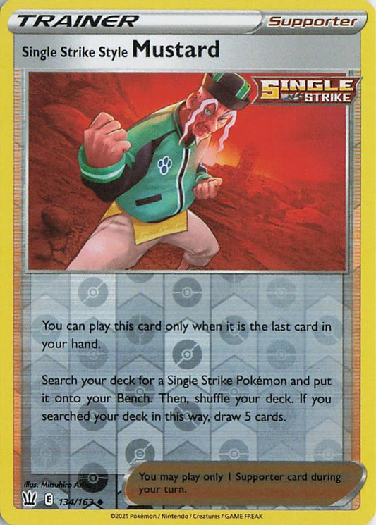 Single Strike Style Mustard - Battle Styles 134/163 (Reverse Holo)