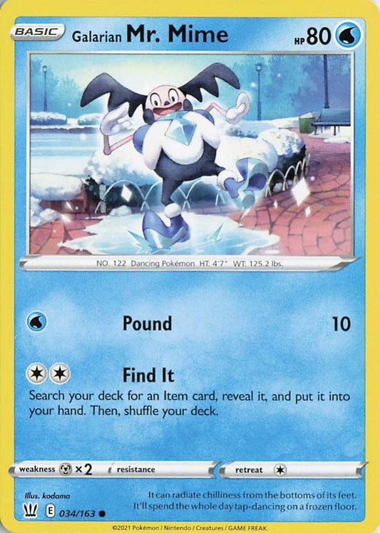 Galarian Mr. Mime - Battle Styles 034/163