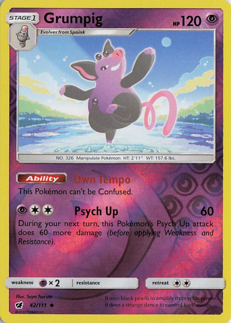 Grumpig - Crimson Invasion 42/111 (Reverse Holo)