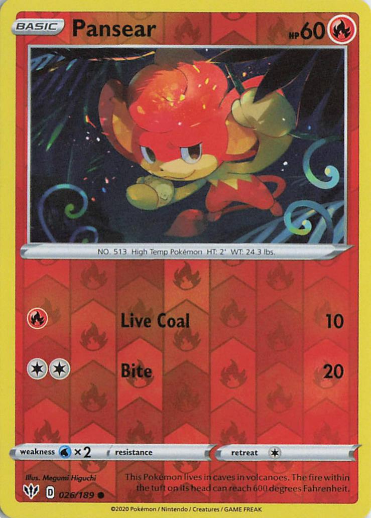 Pansear - Darkness Ablaze 026/189 (Reverse Holo)