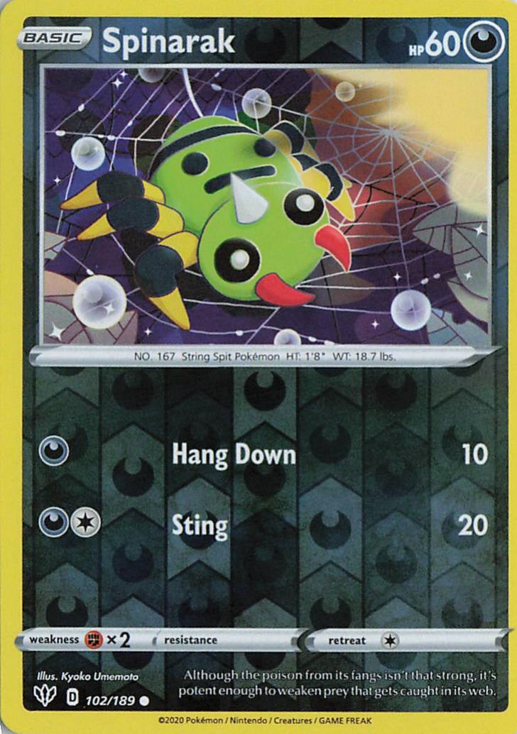 Spinarak - Darkness Ablaze 102/189 (Reverse Holo)