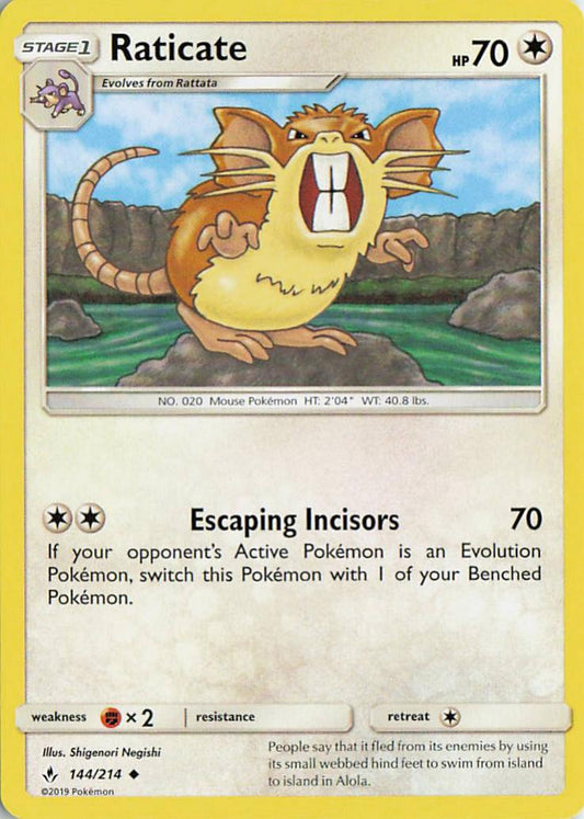 Raticate - Unbroken Bonds 144/214