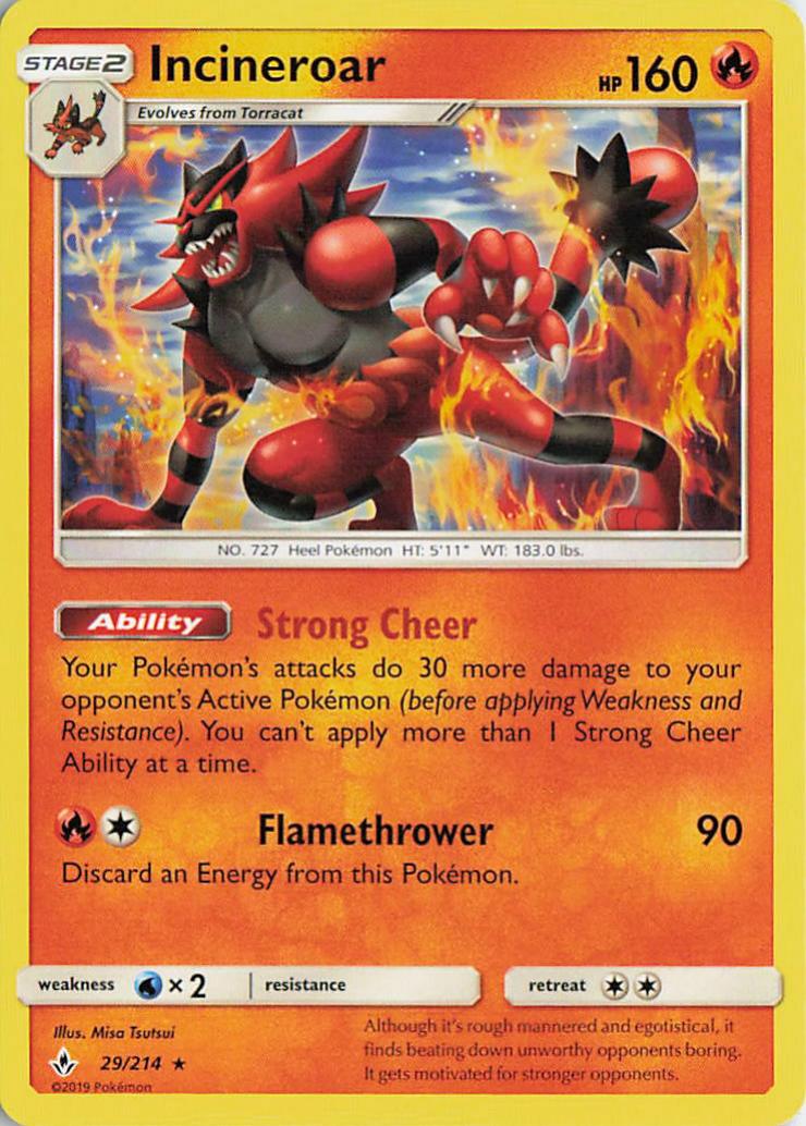 Incineroar - Unbroken Bonds 29/214 (Holo)
