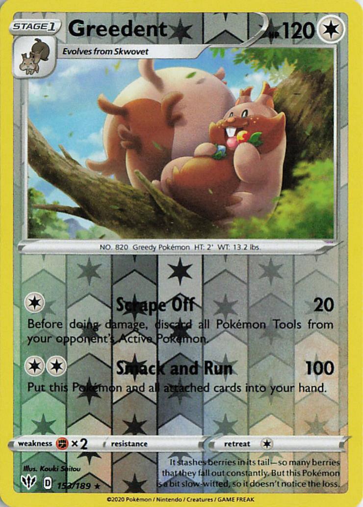 Greedent - Darkness Ablaze 152/189 (Reverse Holo)