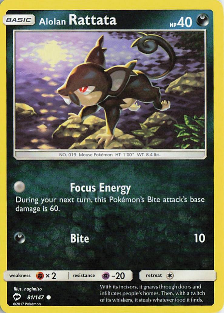 Alolan Rattata - Burning Shadows 81/147