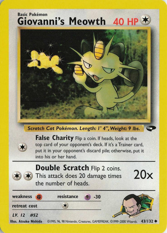 Giovanni's Meowth - Gym Challenge 43/132