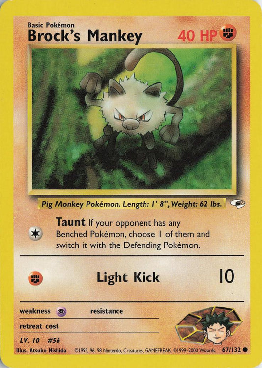 Brock's Mankey - Gym Heroes 67/132